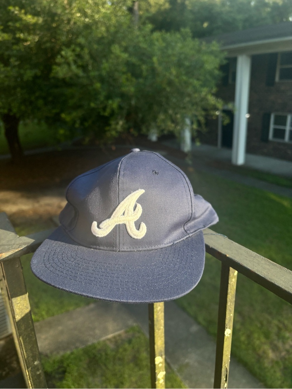 Rare Vintage 90s Embroidered Atlanta Braves Genuine MLB SnapBack Logo Hat